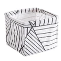 3 Pcs Cotton and Linen Desktop Storage Box for Cosmetic and Sundries Storage Diamond stripe_11*11*9cm