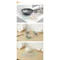 13PC Bird Nest Shape Heat-resistant Placemat Home Hollow Cup Pad Anti-hot Placemat Small blue_Irregular shape