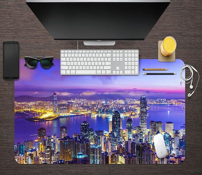 3D Urban River 207 Desk Mat, W80cmxH40cm(21''x16'')