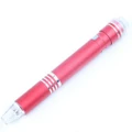 2 Pcs Outdoor Multi-funtion Aluminum Alloy Tool Pen Light with Screwdriver LED Illumination Flashlight red