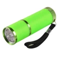 2PC Mini 9 LEDs Flashlight Nail Dryer Curing Gel Lamp Flashlight Torch for UV Gel Nail Polish Dryer green