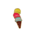 6PC Clothes Trim Cute Eye/Shoe/Sunglasses/Iice Cream Shape Badge Alloy Pin Brooch for Clothing Bag Accessories ice cream