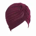 3PCS Fashion Unisex Turban Headwear Shiny Creative Comfortable Warm Cap Christmas Gift Rose red