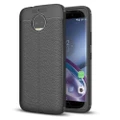 For Motorola Moto G5S Plus Litchi Texture Full Coverage TPU Protective Back Cover Case (Black)