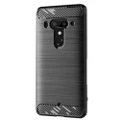 3 Pcs Brushed Texture Carbon Fiber Shockproof TPU Case for HTC Exodus 1 (Grey)