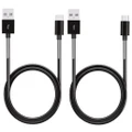 2Pc 1M Usb Data Charge Cable Micro Usb Connector For Samsung Htc Metal Protected 2X
