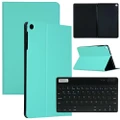 For Samsung Galaxy Tab A 10.1 SM-T510 SM-T515 Tablet Keyboard Leather Case Cover-Green(Case+Keyboard)