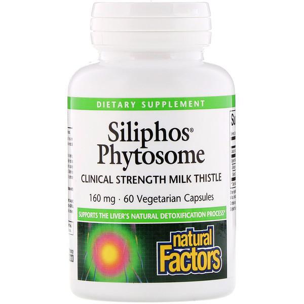 Natural Factors Siliphos Phytosome Clinical Strength Milk Thistle - 160mg, 60 Vegetarian Capsules