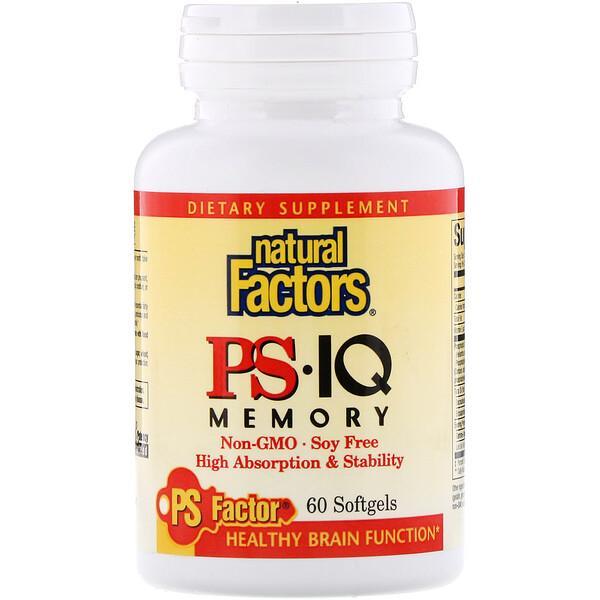 Natural Factors PS • IQ Memory 60 Softgels