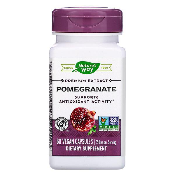 Nature's Way Premium Extract Pomegranate Antioxidant Support - 350mg, 60 Vegan Capsules