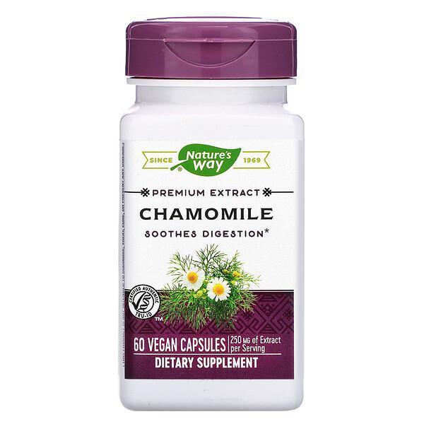 Nature's Way Chamomile Flower Extract Digestion Support - 250mg, 60 Vegan Capsules