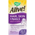Nature's Way Alive! Hair Skin & Nails Multi-Vitamin - Strawberry Flavoured, 60 Softgels