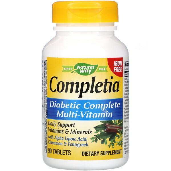 Nature's Way Completia Diabetic Complete Multi-Vitamin Iron Free 90 Tablets