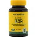 Nature's Plus Chewable Iron with Vitamin C & Herbs - Cherry Flavour, 90 Tablets