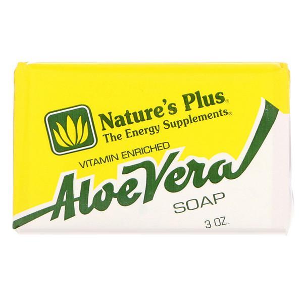 Nature's Plus 100% Natural Vitamin Enriched Aloe Vera Soap 85g