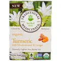 Traditional Medicinals, Organic Turmeric with Meadowsweet & Ginger , 16 Wrapped Tea Bags, 32 g