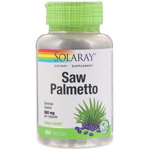 Solaray, Saw Palmetto Whole Berry, 580 mg, 180 VegCaps
