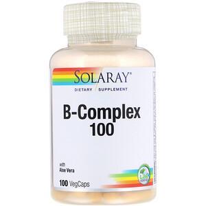 Solaray, B-Complex 100 with Aloe Vera, 100 VegCaps