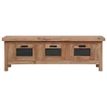 TV Cabinet with 3 Drawers 120x30x40 cm Solid Mahogany Wood vidaXL