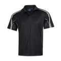 PS53K Sz 04K LEGEND Polyester Cotton Kid's Polo Shirt Black/Ash