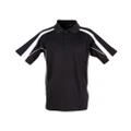 PS53K Sz 04K LEGEND Polyester Cotton Kid's Polo Shirt Black/White