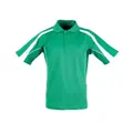 PS53K Sz 04K LEGEND Polyester Cotton Kid's Polo Shirt Emerald Green/White