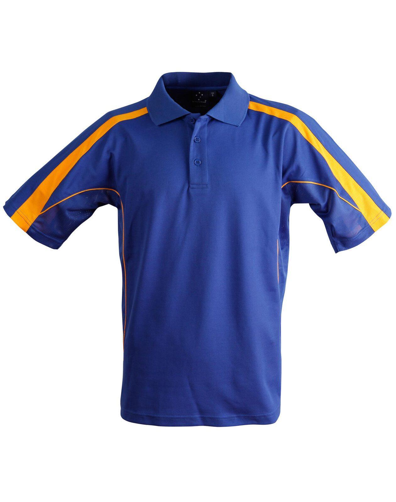 PS53K Sz 04K LEGEND Polyester Cotton Kid's Polo Shirt Royal Blue/Gold