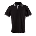 5 of PS65 Sz S GRACE Cotton Polyester Mens Polo Shirt Black/White