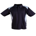 PS31K Sz 04K WINNER Cotton Polyester Kids Polo Shirt Navy/Sky