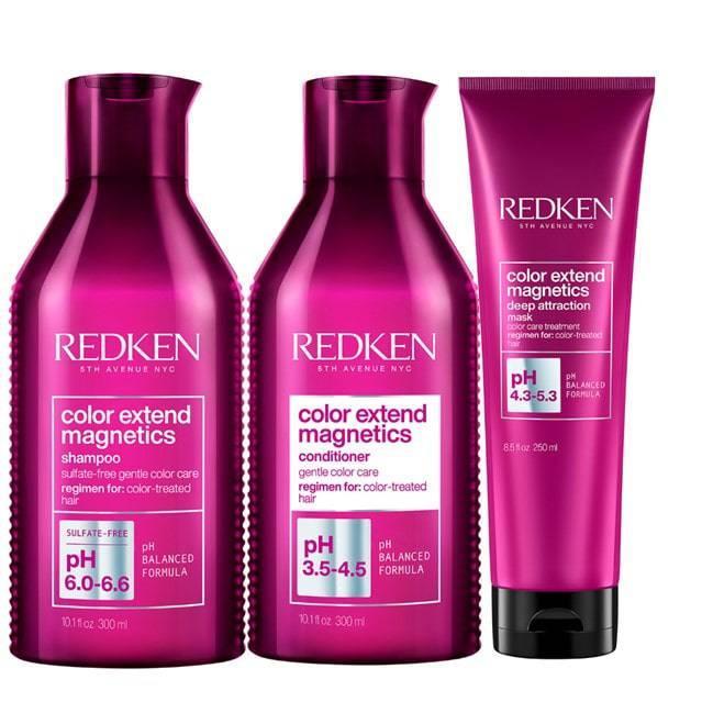 Redken Color Extend Magnetics Shampoo, Conditioner & Mega Mask Triple Pack
