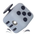 Hand Finger Cube 3D Focus Stress Reliever Toy Fidgt cude (white+black)