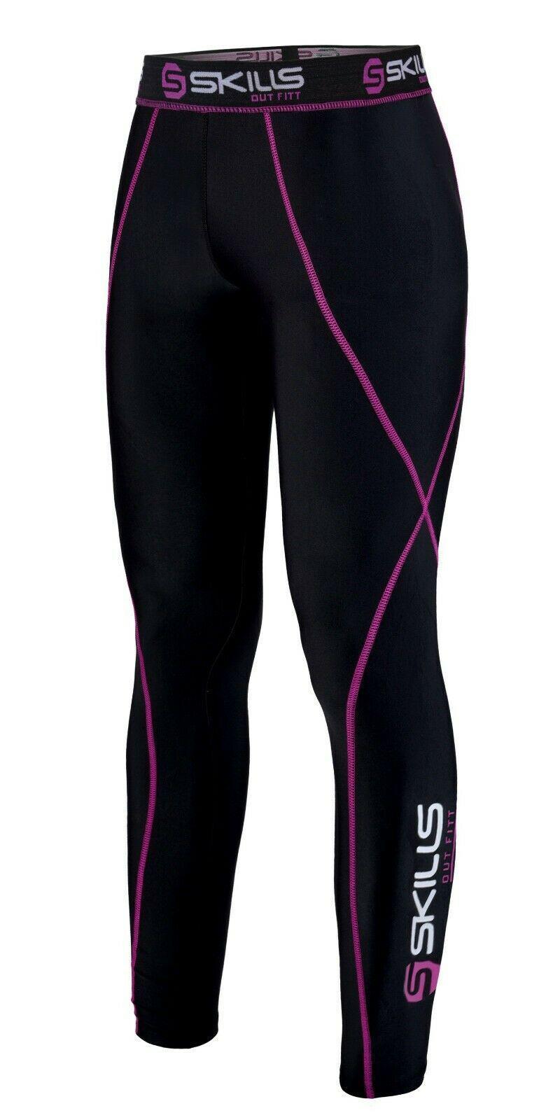 Skills Women's Compression Base Layer Tights, Pants, Skins Fitness, Running, Gym, Yoga