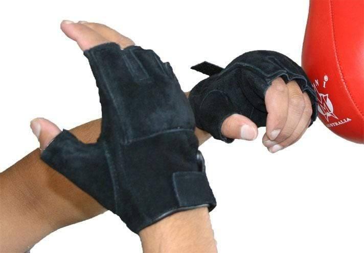 MANI SPORTS Leather Speedball Gloves Knuckles Padded