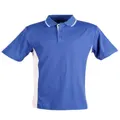PS73K Sz 06K TEAMMATE Cotton Polyester Kids Polo Shirt Royal Blue/White