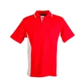 PS73K Sz 06K TEAMMATE Cotton Polyester Kids Polo Shirt Red/White