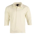 PS29Q MESH CRICKET Men's Polo Shirt Cotton Polyester 3/4 Sleeve 2XL Cream