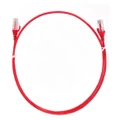 8WARE CAT6 Ultra Thin Slim Cable 0.5m / 50cm - Red Color Premium RJ45 Ethernet Network LAN UTP Patch Cord 26AWG
