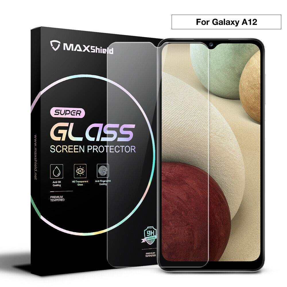 MAXSHIELD Tempered Glass Screen Protector For Galaxy A12-1 Piece