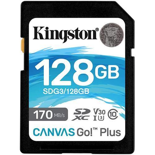 Kingston 128GB Canvas Go! Plus SD Memory Card Class 10, UHS-I, U3, V30, up to