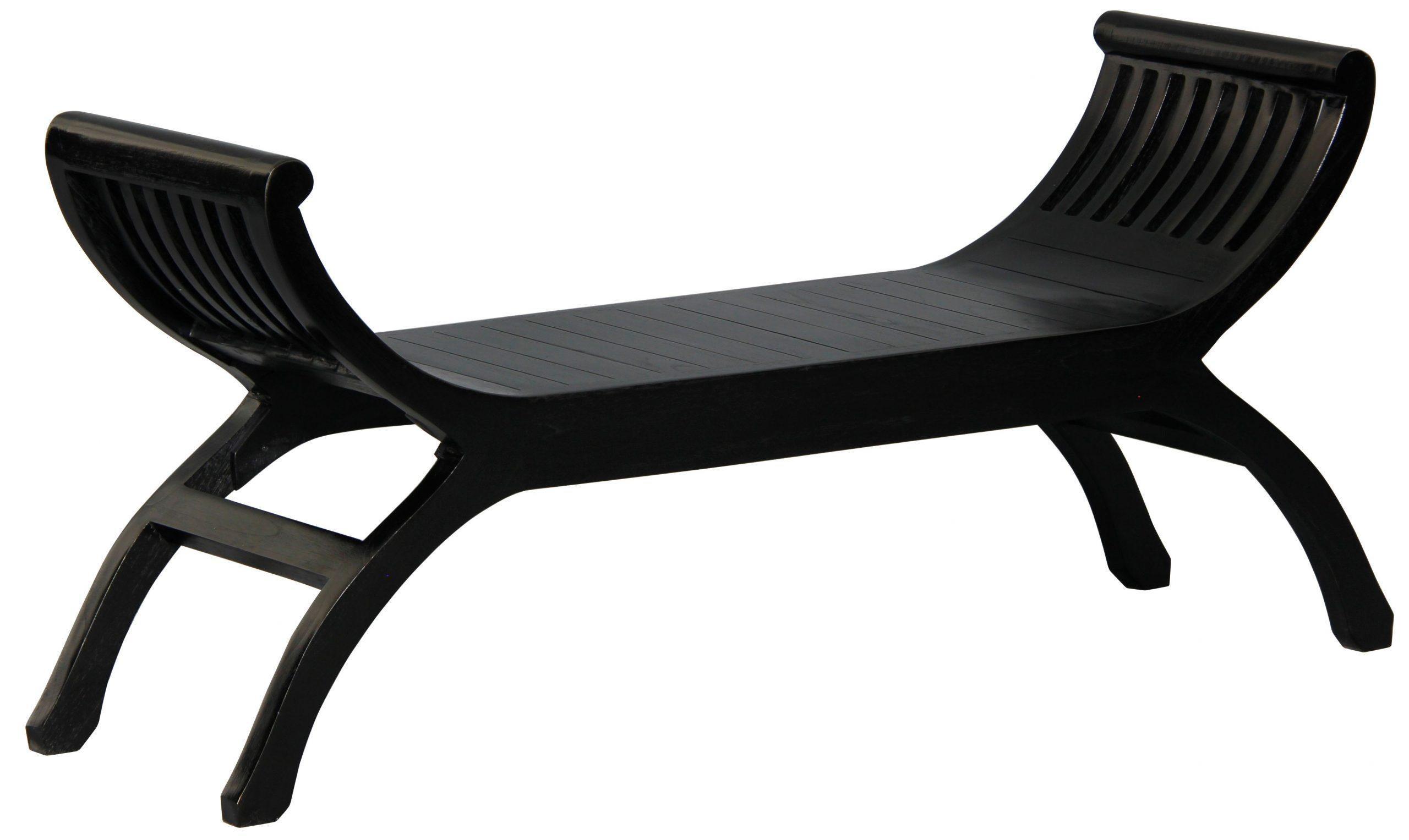 CT 2 Seater Bedroom Bench Stool in Black