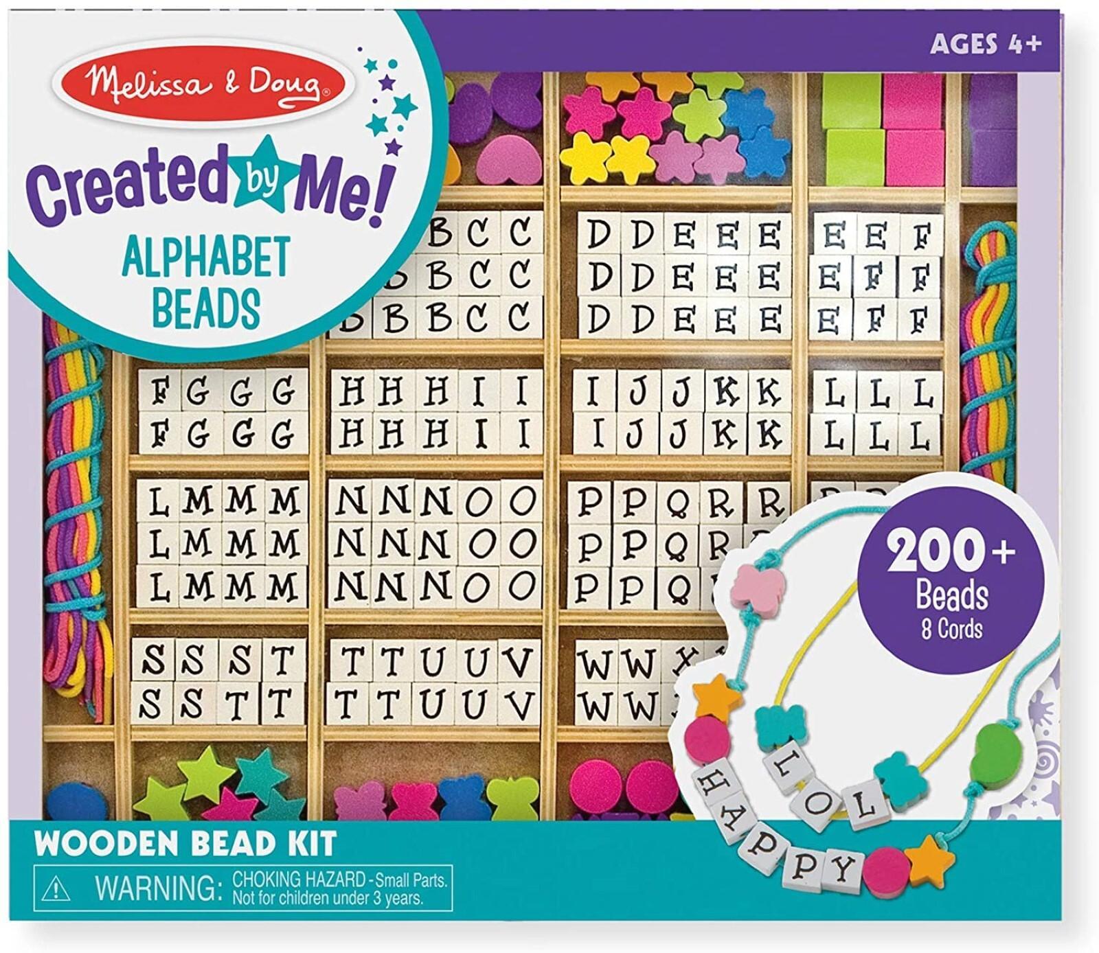 Melissa & Doug Beads Wooden Alphabet Stringing Bead Kit