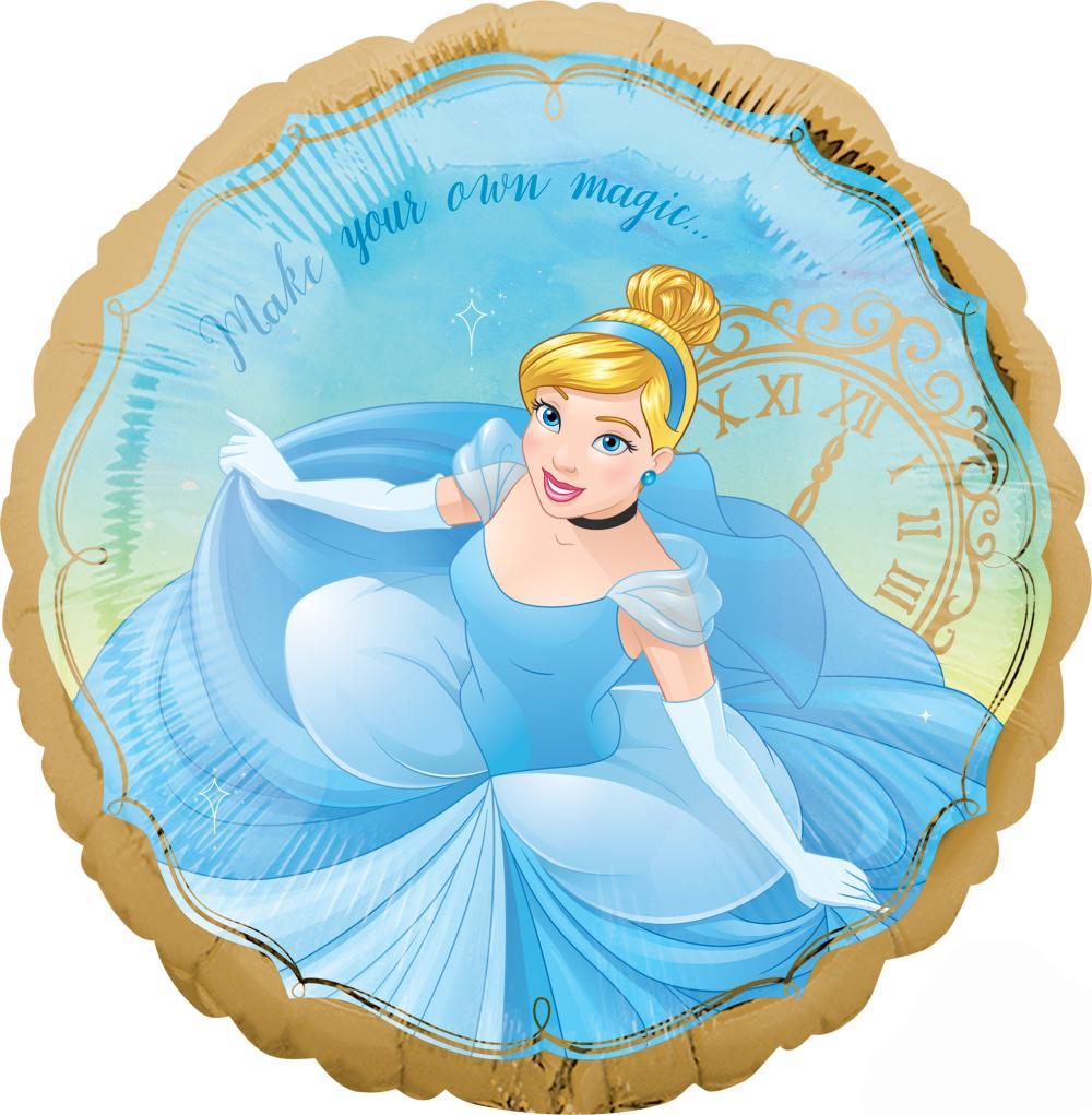 Disney Princess Cinderella Once Upon A Time 45cm Foil Round Balloon