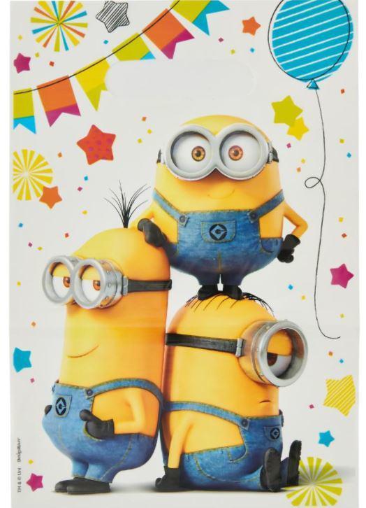 Despicable Me Minions Party Supplies Set of 8 Loot Favour Treat Lolly Bags