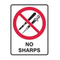 New Brady Prohibition Brady Prohibition 840167 No Sharps Sign - Metal -