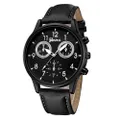2 Pcs Men's fashion vintage Geneva leather strap watch quartz watch watch sports watch clock