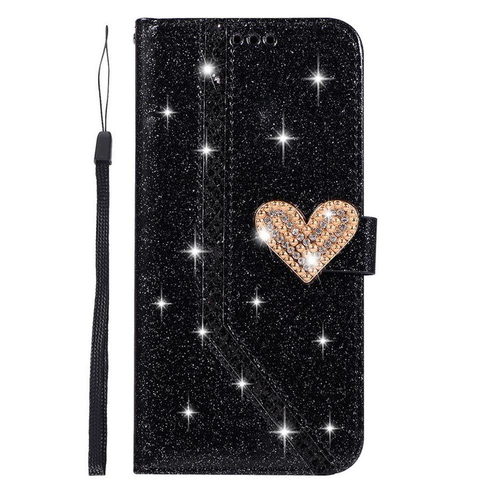 Glittering PU Leather Flip Wallet Case for Samsung Galaxy S9 Case