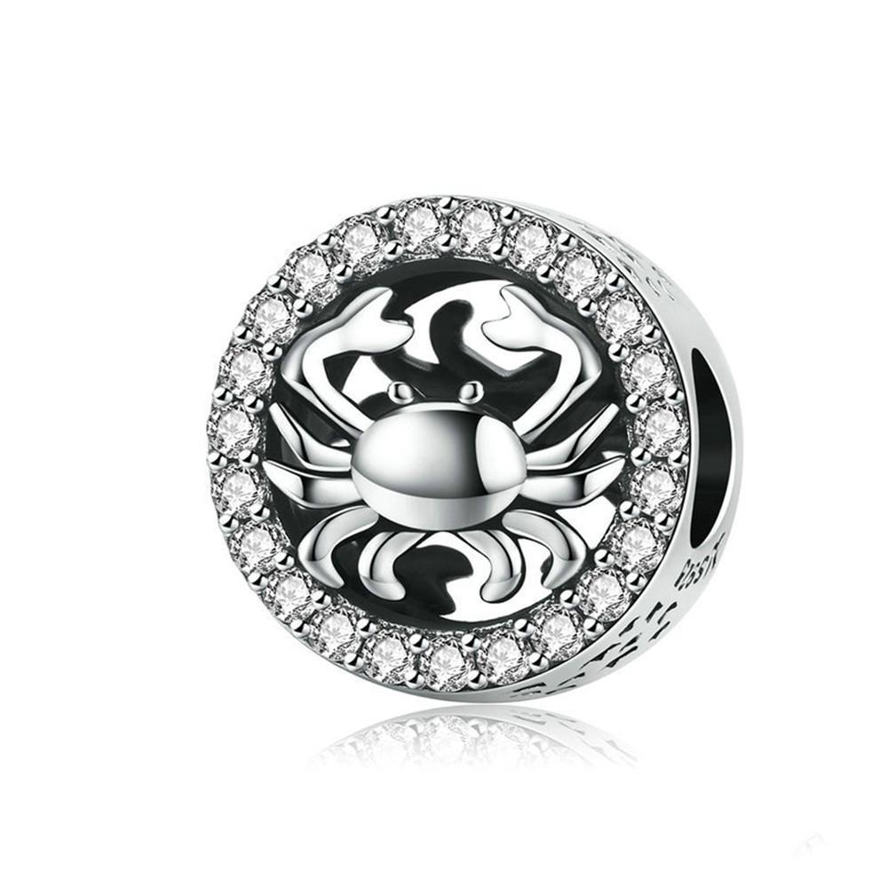 Zodiac Constellation Charm for Silver plating Bracelet Beads July Birthday Gift