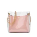 2 Pcs Luxury Handbags New Single Handbag Women Bags Designer Fashion Transparent Bags for Women Purse Solid Large Capacity