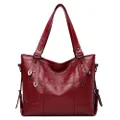 Handbag Women PU Leather Shoulder Bag Large Capacity Top-handle Bag Vintage Crossbody Bag Brands Lady Pouch