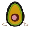 Avocado Shape Pu Leather Ladies Shoulder Bag Ins Tote Crossbody Mini Messenger Bag Teenagers Phone Money Pouch Flap Handbag